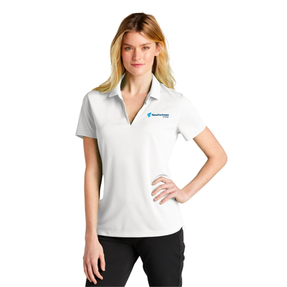 Nike White Ladies Dri-FIT Micro Pique 2.0 Polo