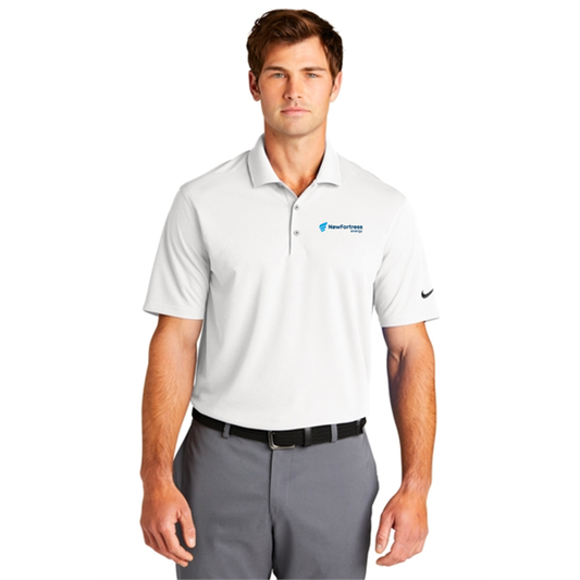 Nike White Dri-FIT Micro Pique 2.0 Polo